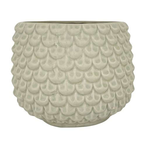 Nordring Retro Planter Vintage Pot for Indoor Plants Flower Pot Pino L (6.5 inches ø), cloud, Ceramic, 16,5 cm