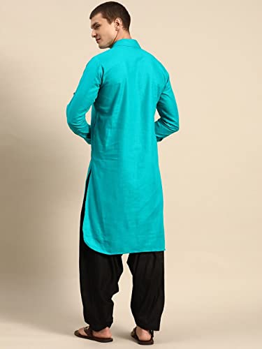 Image of Rajubhai Hargovindas Men's Festive Cotton Pathani Kurta