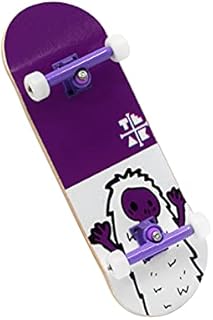 Complete Fingerboard Purple Yeti Edition - Premium, Heat Transfer Graphic - Pro Shape & Size - Bearing Wheels, Pro Trucks, 61A Pro Duro Bushings - 32mm x 97mm Deck - Teak Tuning