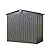 HHOK 6.5FT x 4.2FT Metal Outdoor Storage Shed, Large Lockable Metal Garden Shed with Air Vent Doors for Backyard Patio Lawn to Store Tools, Bikes, Pet Room, Lawnmowers - Black Outdoor Storage Shed