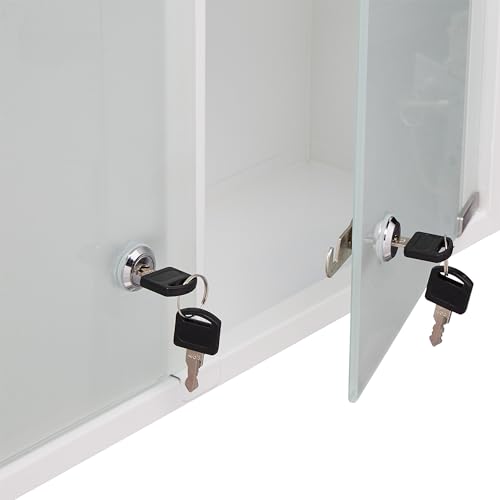 Mueble botiquín blanco para proteger medicinas de niños con cierre y llave 7