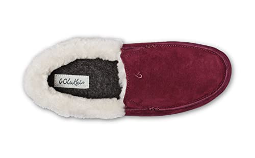 OLUKAI Ku'una Slipper, Women's Slip-On Shoes, Genuine Shearling & Premium Nubuck Leather, Drop-in Heel Design, Cozy & Ultra-Soft Comfort Fit2