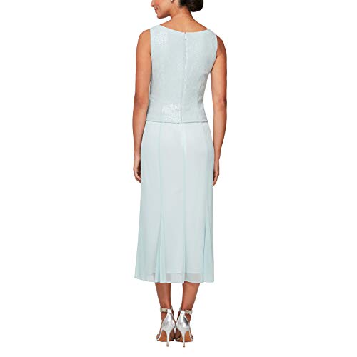 Image of Alex Evenings Women's Tea Length Jacket Dress, Perfect for Weddings, Formal Events (Petite and Regular Sizes)