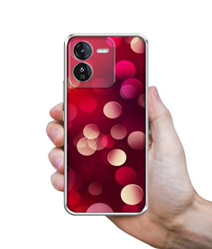 Image of 3D Circles Design Printed Silicon Soft TPU Back Case Cover for iQOO Z9 5G, Multi