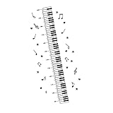 LOLIPPYY Abnehmbarer Klavier Wandtattoo Höhenmessung Aufkleber Kinderzimmer Dekoration PVC Wiederverwendbar Leicht Anzubringen für Flur Kindergarten Spielplatz