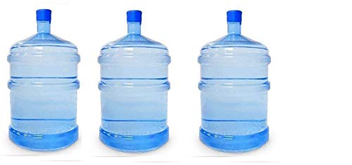Uva World Universal Plastic Water Dispenser Bottle (Blue) - 20 LTR (Pack of 3)