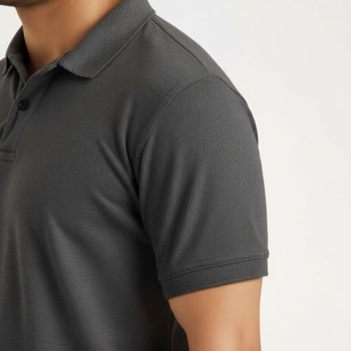 Image of Men's Premium Cotton Pique Polo T-Shirt, Classic Fit Short Sleeve Casual Summer Shirt, Soft & Breathable Fashion Polo