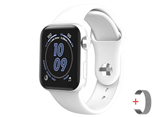 Preisvergleich Produktbild Bluetooth Smart Watch, Voll Touchscreen Herzfrequenz Blutdruck Fitness Armband Smartwatch Für Frauen Männer Weiß