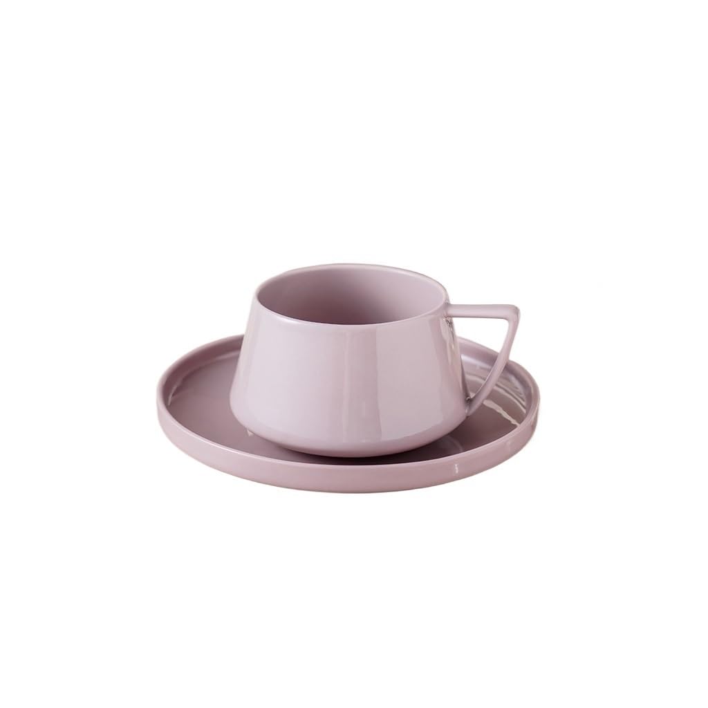 Zestaw filiżanek do herbaty i spodków, kubek do kawy ceramiczny dom biuro popołudniowa herbata kubek czysta sztuka latte wiszące ucho kreatywny prosty zestaw filiżanka do kawy i spodek filiżanka do