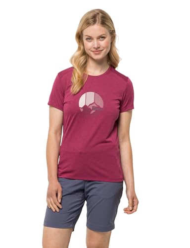 T-Shirt Graphique Jack Wolfskin Femmes Crosstrail Evarti Respirant