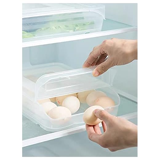 24 Cells Egg Holder for Refrigerator Egg Container for Refrigerator Stackable Plastic Egg Cartons Egg Tray with Dust-Proof a Lid and Handle, Suitable for Freezer Pantry Camping (Grey)