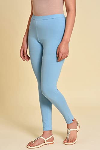 Image of W for Woman Women's Regular Fit High Rise Coral Cotton Jersey Tights
