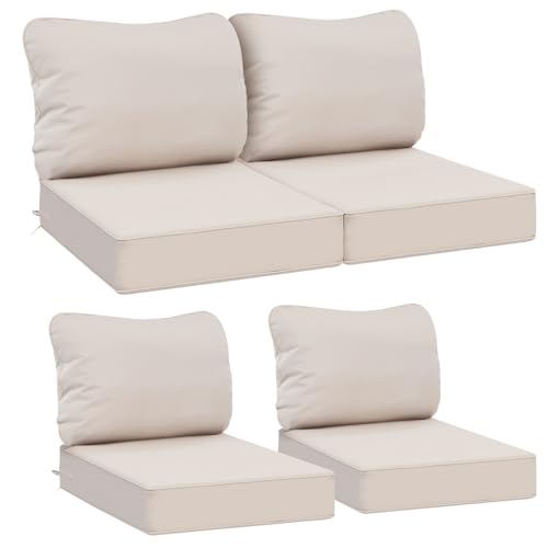AAAAAcessories Outdoor Deep Seat Cushions, Waterproof, Fade-Resistant Patio Furniture Replacement Cushions, 23.5