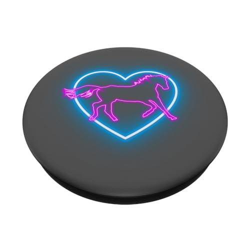 A heart for horses Rider Rider Horse with love for horses PopSockets Swappable PopGrip, Black - Image 2