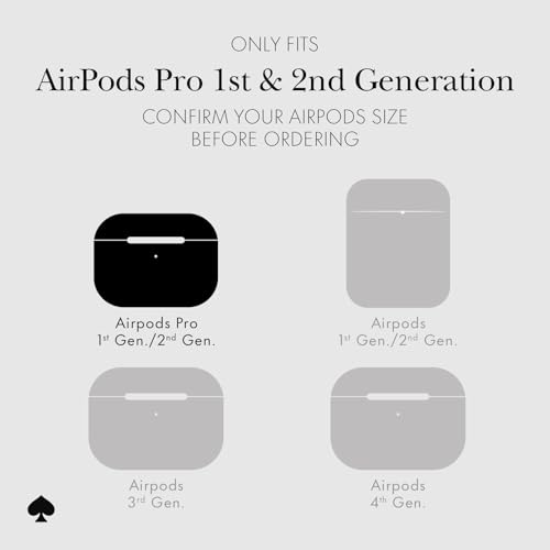 Image of kate spade new york AirPods Pro Protective Case with Keychain Ring - Flowerbed Blue, Compatible with AirPods Pro 2nd / 1st Generation