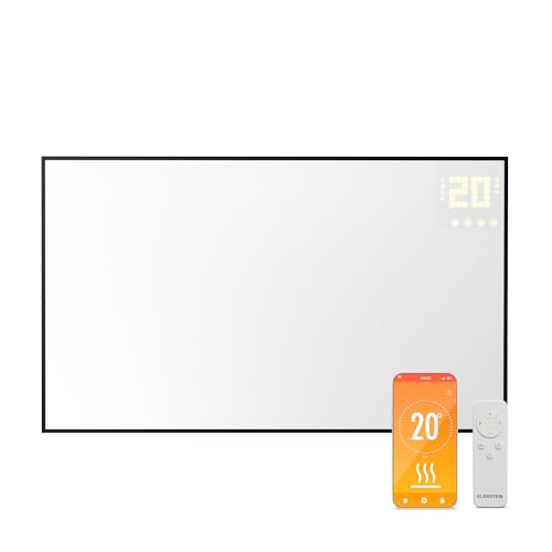 Klarstein Infrarotheizung mit Thermostat, 600W Elektroheizung, Smart Home Infrarotheizung zur Wandmontage, IR mit App-Steuerung & Erkennung Offener Fenster, Effizienter Feuchtraum Heizkörper CO2-Frei Klarstein Infrarotheizung mit Thermostat, 600W Elektroheizung, Smart Home Infrarotheizung zur Wandmontage, IR mit App-Steuerung & Erkennung Offener Fenster, Effizienter Feuchtraum Heizkörper CO2-Frei