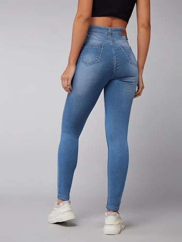 Image of Dolce Crudo Distressed High Rise Skinny Jeans for Women