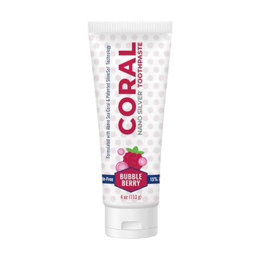 Coral Nano Silver Kids Toothpaste – Natural, Fluoride-Free Children’s Whitening & Remineralizing Toothpaste with Coral Calcium – SLS-Free, Safe to Swallow, Anti-Plaque – Bubble Berry, 4 oz