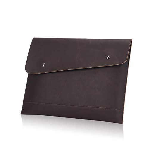 Image of Envelope A4 Documents Folder Case,Convenient Business & Conference File Pu Leather Clutch Bag for Women and Men