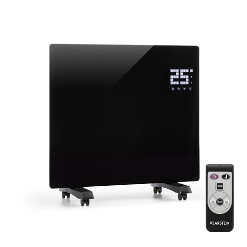 Klarstein Stufa Elettrica Basso Consumo, Stufa Elettrica 1000W, Termoconvettore con Rotelle,...