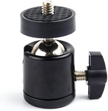 Miniatura 8 de Paquete de 3 mini cabeza esférica de 14 pulgadas con tornillo giratorio para trípode de 360 grados, adaptador de base giratoria de 360 grados,
