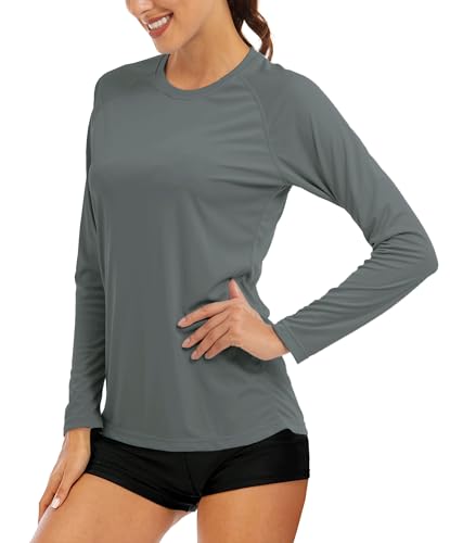 Image of MAGCOMSEN Women's UPF 50+ Sun Protection Shirts Long Sleeve Performance T Shirts for Running, Workout, Fishing, Hiking