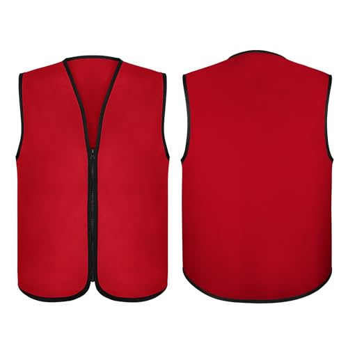 TopTie Child Advertising Vests with Zipper Volunteer Vests No Pockets for Kids2