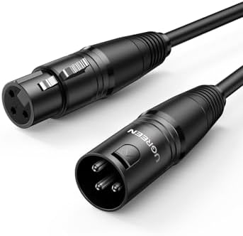 UGREEN Xlr Cable, Xlr Male To Female Microphone Extension Cable 2M For Amplifiers,Microphones,Mixer,Preamp,Speaker System Or Other Professional Recording