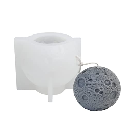 MIMIRACLE Moon Candle Molds 3D Moon Shaped Epoxy Resin Mold