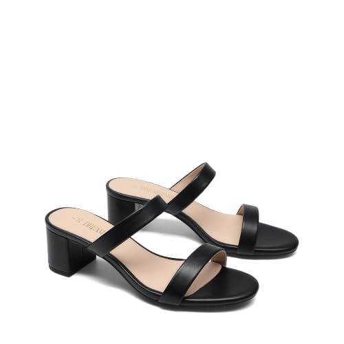 DREAM PAIRS Women's Comfort Block Slip On Mule Heels,Black/Pu,9 - image 8