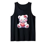 White Teddy Bear Love Valentine's Day Red Heart
