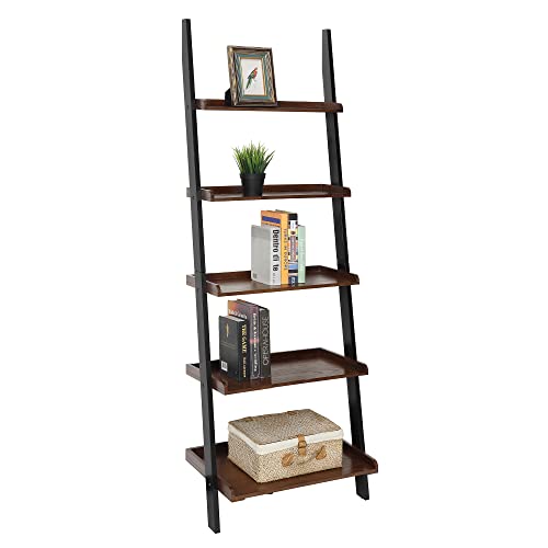 Convenience Concepts French Country Bookshelf Ladder, Dark Walnut / Black #TOP3