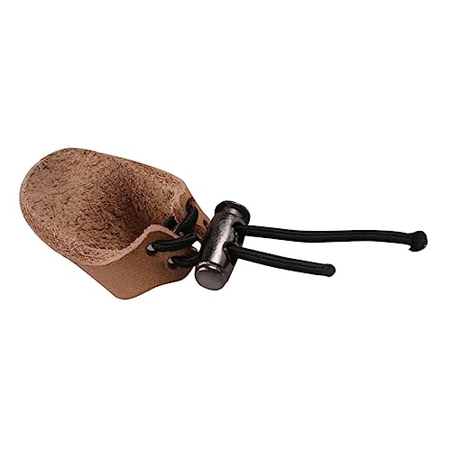 ibasenice Leather Finger Guard Bowstring Saver Finger Tab Right Left Hand for Outdoor Sports