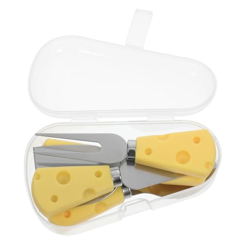 JEWEDECO 6pezzi Per Formaggio Acciaio Inossidabile Con Manico Forma Di Formaggio Utensili Per Spalmare Burro e Marmellata Mini Forchetta e Cucchiaio Per Taglieri Di Charcuterie Facile Da