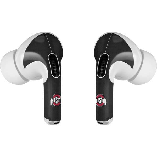 Skinit Decal Audio Skin Compatible with AirPods Pro 2nd Gen - Officially Licensed Ohio State University OSU Buckeyes Black Design