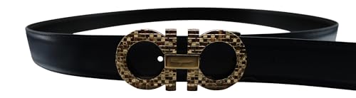 Salvatore Ferragamo Gancini Logo Engraved Reversible Gold Buckle Belt3