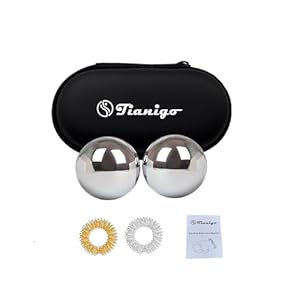 Stainless Steel Baoding Balls Set, 1.2 Inches Chinese...