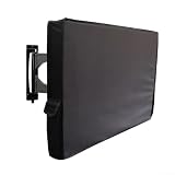 Copertura TV da esterno impermeabile in tessuto resistente 600D, design resistente alle intemperie, con cerniera e patta posteriore, per la sicurezza della televisione esterna (40-43 pollici)