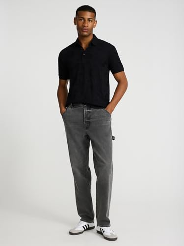 EXPRESS Men’s Floral Jacquard Polo – Short Sleeve Textured Cotton Blend, Casual or Golf Shirt3