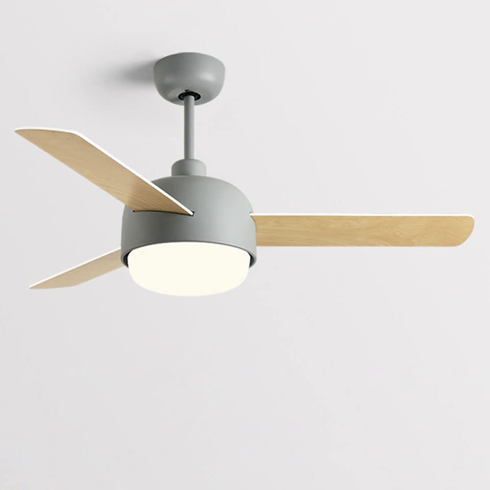 SXDMOUBK Kids Room Mute Fan Light Indoor Big Fan Blades Ceiling Fan Light 3 Gear Wind Speed Ceiling Fan With LED Light Dining Room Living Room Study Room Fan Ceiling Lighting