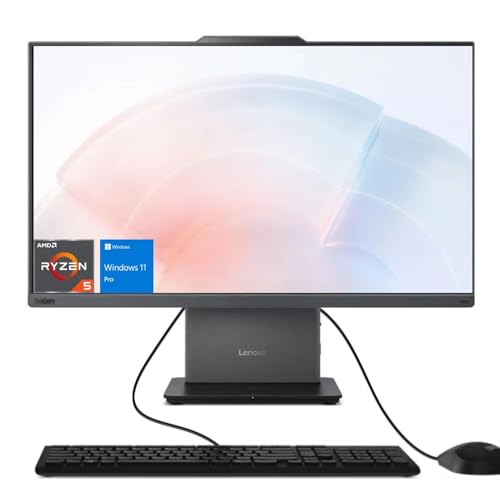 Image of Lenovo ThinkCentre neo 50a 23.8 inch FHD Business All-in-One, AMD Ryzen 5 220, 16GB DDR5, 1TB SSD, Windows 11 Pro