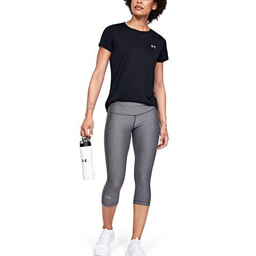 Under Armour Women's Tech Short-Sleeve T-Shirt , Black (001)/Metallic Sil   ver , Medium