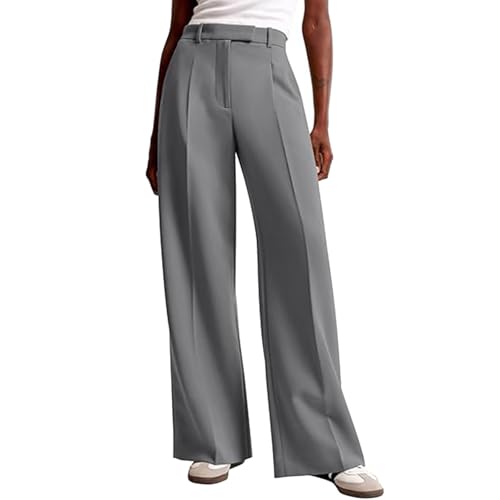 Pantalon large femme taille haute élégant pour le bureau