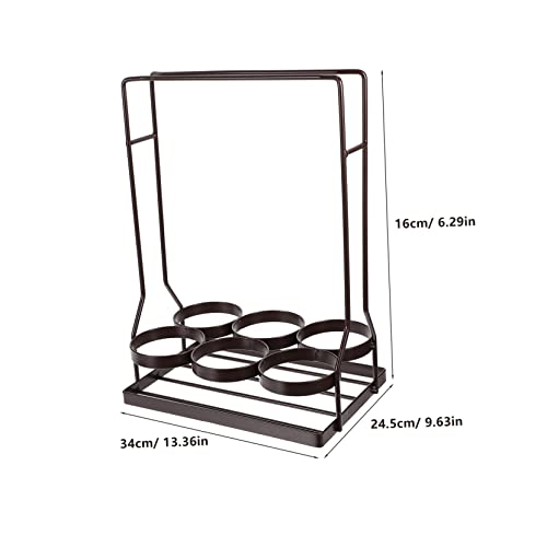 Soporte elegante para botellas de vino de hierro para casa y bares miniatura 2