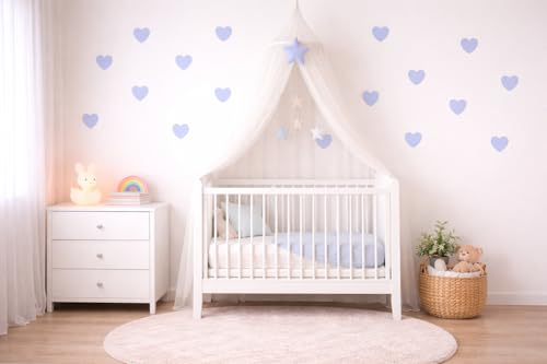 Image of Pastel Color Heart Sticker for Scrapbook or for Wall Decoration, Nursery Decor, Home Decor (Purple)