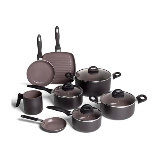 Brinox - Jogo de Panelas 8 Peças Ceramic Life Smart Plus - Preto