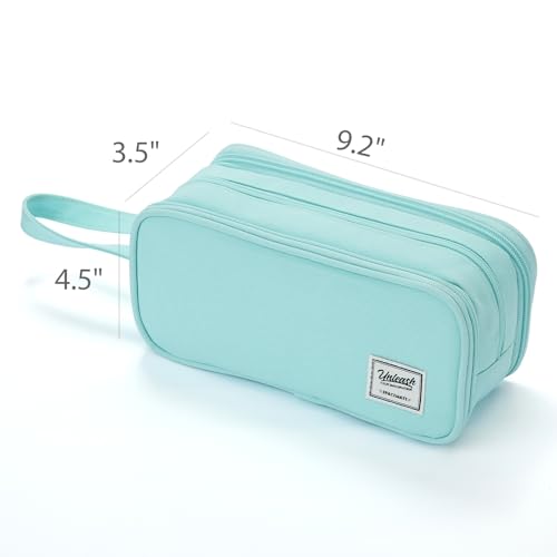 Image of SPACEMATE Pencil Case Pouch Box Bag School Supplies Girls Boys Kids, Cute Preppy Stuff Big Capacity Aesthetic Pen Organizer, Back to College Stationary, Eggshell Blue, Extra Large Style, 2300ml