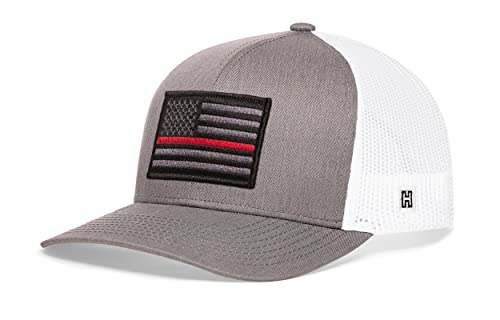 Image of HAKA American Flag Trucker Hat - USA Flag Mesh Snapback Cap for Men, Women & Golf, Patriotic Baseball Dad Hat
