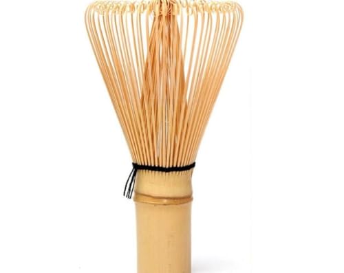 Natural Bamboo Green Tea Matcha Milkshake. Tea Ceremony Tea Powder Preparation Brush