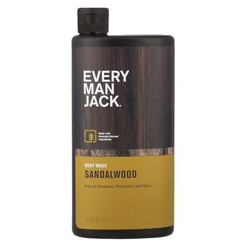 EVERY MAN JACK Sandalwood Body Wash, 16.9 FZ